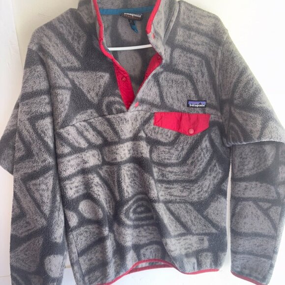 Patagonia Mens XS LW Synchilla Snap-T Pullover Fleece Jacket Shale Rock Gray - Picture 7 of 8